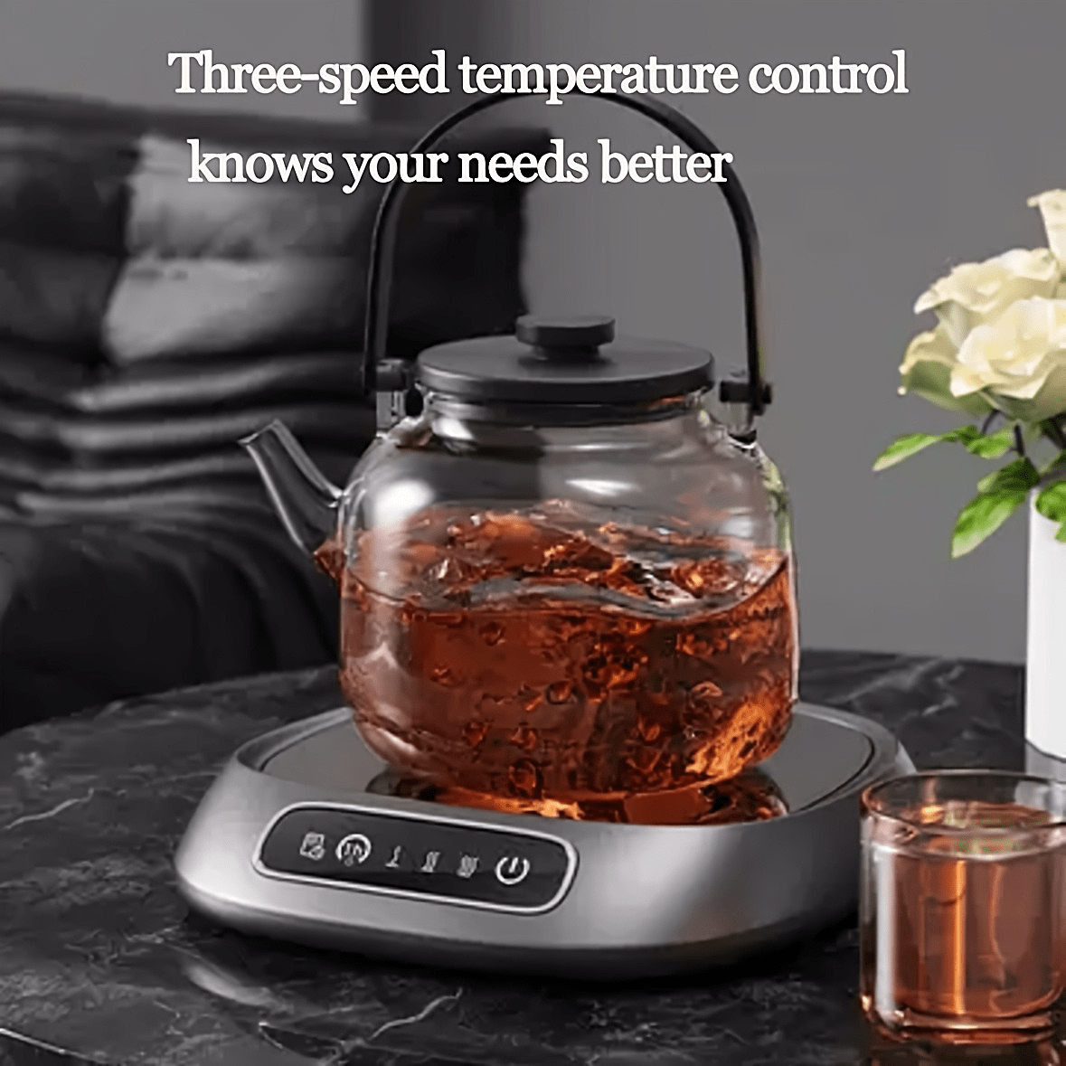 1pc New Smart Constant Temperature Touch Screen Heating Cup Mat Insulation Warm Cup Mat, 3-Speed Temperature Control, USB Powered Heating Pad for Drinks, Milk, Tea, Hot Chocolate, Ideal for Home and Office Use