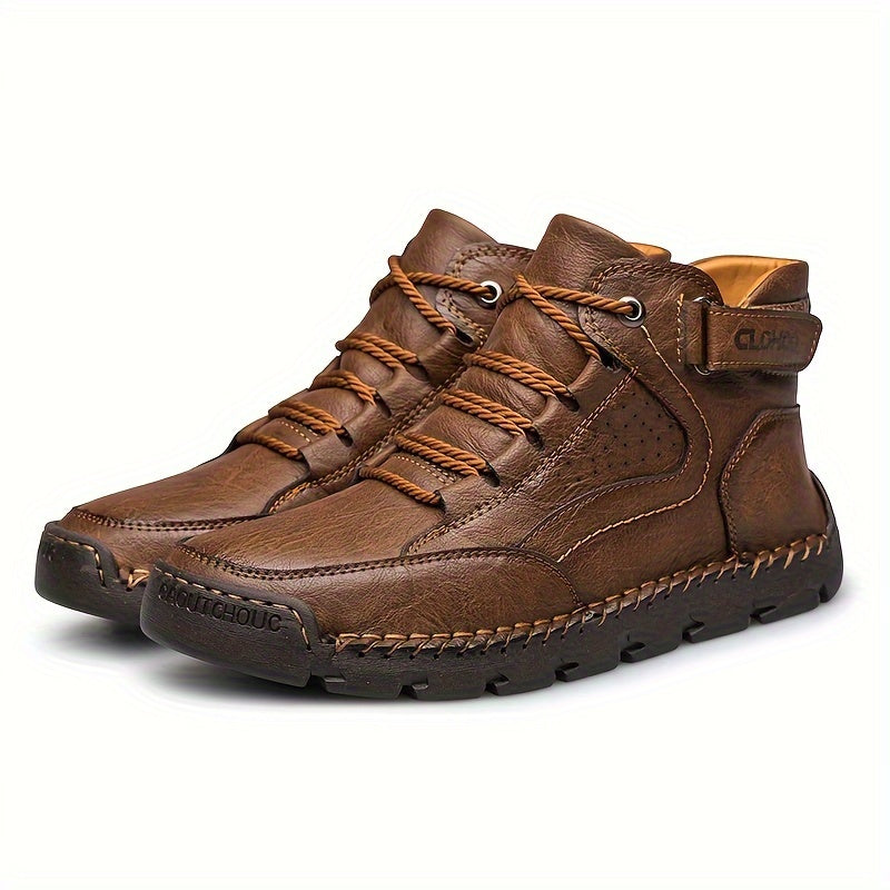 CLOHOO Men's High-Top Casual Sneakers - Comfortable, Non-Slip Rubber Sole, Lace-Up Shoes for Outdoor & Casual Attire