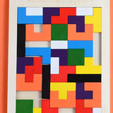 Building Blocks Puzzles Educational Toys Tangram Puzzles Smart Color 3D Colorful Building Blocks Games Educational Gifts For Kids Halloween Christmas Gift
