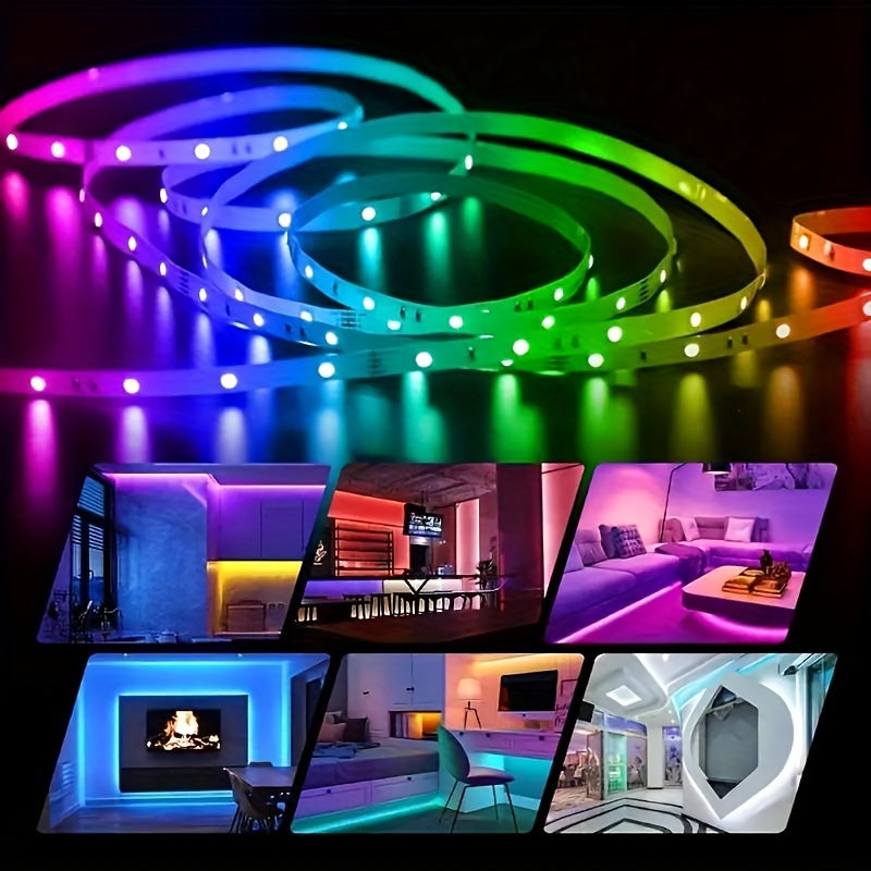 65.6fEET/1 Set Of RGB 2835 LED Light Strip, 5V USB LED Flexible Strip Diode Strip, Used For TV Backlight Room Decoration