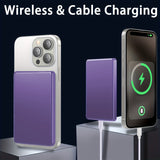 Magnetic Wireless Charger Power Bank, 15W USB-C PD Fast Charging, 5000mAh Portable Battery with LED Display, Lithium Polymer Rechargeable, USB Charging ≤36V for iPhone 15/14/13/Pro/Mini/Pro Max