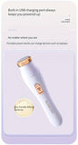 Kit de depilación eléctrica 3 en 1 para mujer: recortadora facial recargable por USB, recortadora de vello nasal, depiladora corporal completa, regalos para mujeres