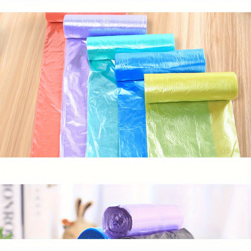 5 rollos, 1 pieza de 100 bolsas de basura desechables: ¡para limpieza del hogar, la cocina, la oficina y el restaurante!