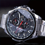 F0RSINING Men's Automatic Mechanical Watch with Calendar - Stainless Steel Band, Zinc Alloy Case, Business Style