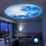 Blue Moon Projector, 360° Rotatable Adjustable LED Light, Moon Atmosphere Projection Lamp, USB Night Light for Home Bedside Table, Bedroom Living Room, Gift, Room Decor, Photo Background, Wall Ceiling Decoration