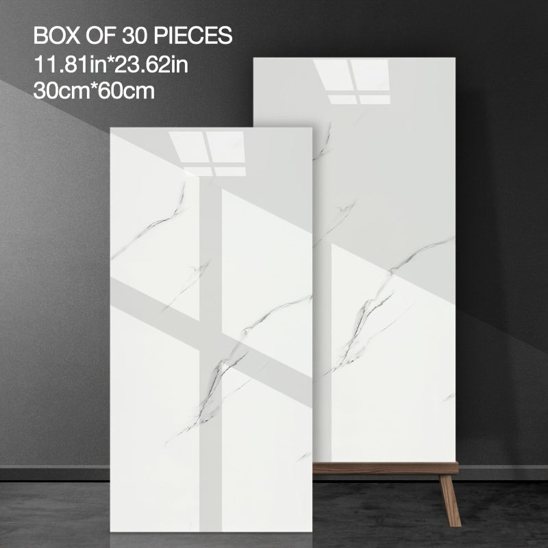 Thick Imitation Marble Tile Foam Wall Sticker, Self-Adhesive Waterproof Wallpaper, Peel and Stick, Easy to Clean and Cut, Suitable for Renovation and Decoration of Bathrooms, Living Rooms, Kitchens, Bedrooms and Offices