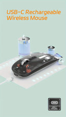 Ratón inalámbrico recargable ambidiestro XNOIK - Óptico, batería de 400 mAh, conectividad inalámbrica y de 2,4 G, clic silencioso, compatible con múltiples dispositivos (Macbook Pro, portátil, PC) - Temática de deportes electrónicos y tecnología