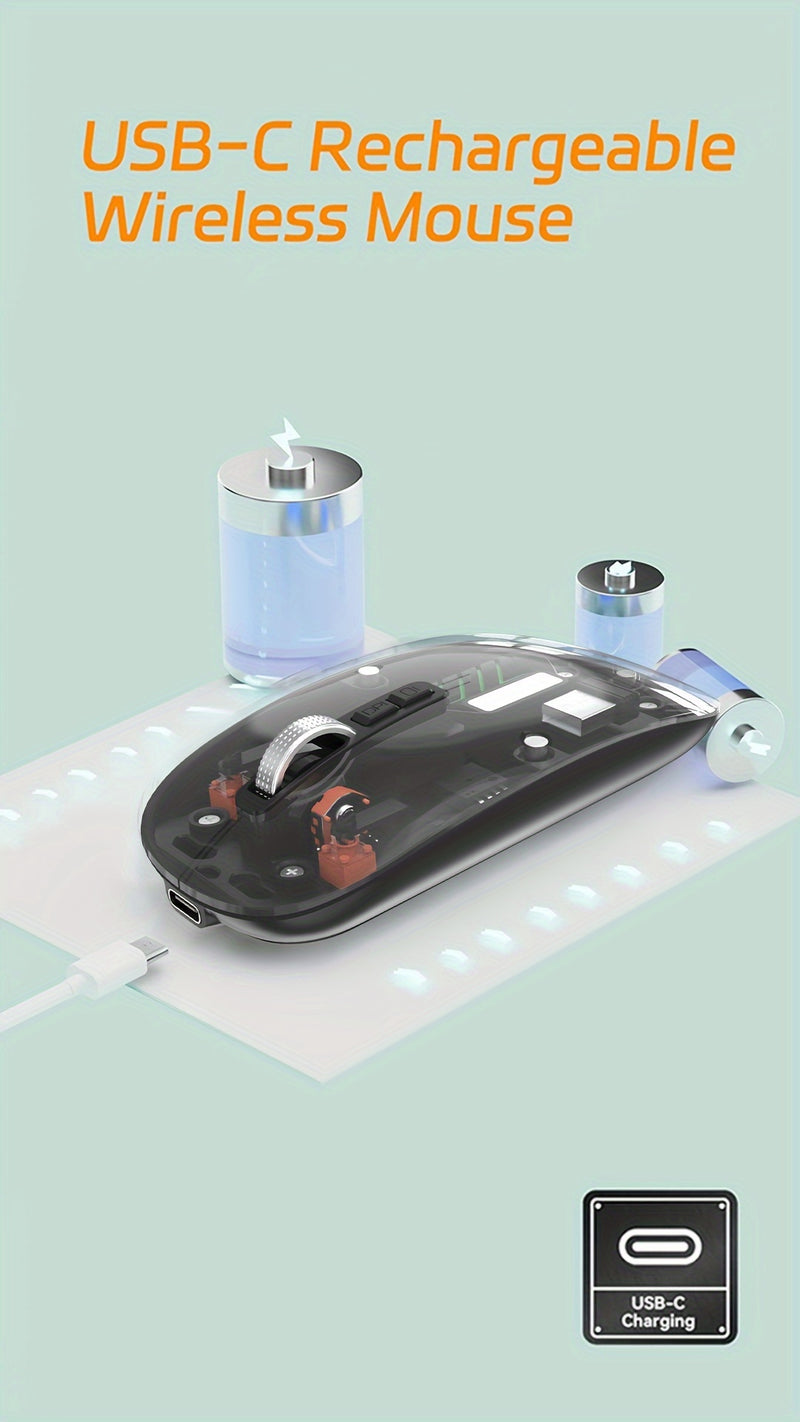 Ratón inalámbrico recargable ambidiestro XNOIK - Óptico, batería de 400 mAh, conectividad inalámbrica y de 2,4 G, clic silencioso, compatible con múltiples dispositivos (Macbook Pro, portátil, PC) - Temática de deportes electrónicos y tecnología