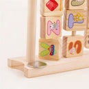 [Fast Arrival] YIDIEMO Wooden Alphabet Blocks & Abacus Activity Toy - Early Learning Enlightenment for Youngsters, Perfect for Birthday, Halloween, Christmas Gifts