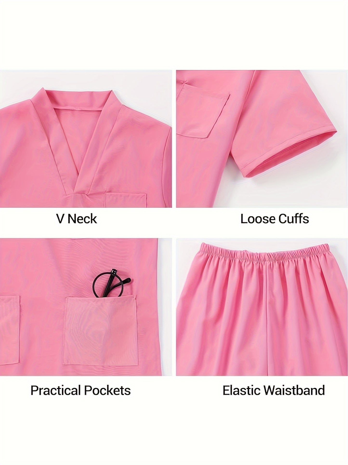 Conjunto de 6 trajes de médico de imitación para niño, camiseta de manga corta, pantalones y accesorios, ideal para Halloween, fiestas de cumpleaños, presentaciones escolares y como regalo.