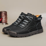 CLOHOO Men's High-Top Casual Sneakers - Comfortable, Non-Slip Rubber Sole, Lace-Up Shoes for Outdoor & Casual Attire