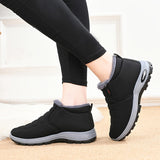 Cozy & Stylish Women's Winter Boots - Waterproof, Non-Slip, Warm Fleece-Lined Slip-On Sneakers with Soft Sole for Comfortable Walking | Casual Low-Top Design, Solid Color, Easy Care
