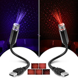 1pc Star Projector Night Light, USB Car Roof Atmosphere Lights, Portable Adjustable Romantic Interior Car Lights, Portable USB Night Light Decorations For Car, Ceiling, Bedroom