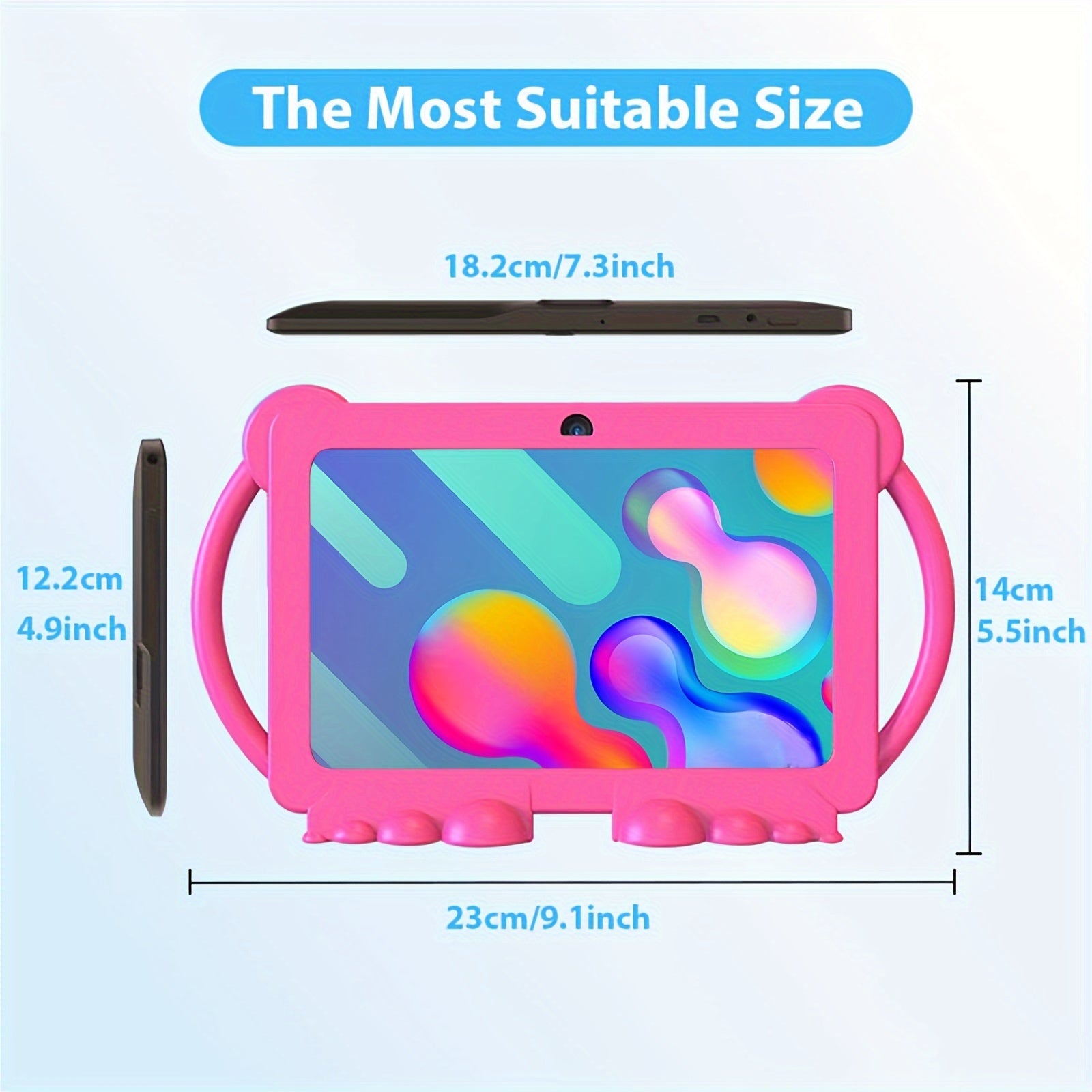 Android 13 Tablet 17.78 Cm Tablet With 32GB ROM, 3GB RAM, Android OS, Eye Protection Screen, Parental Control, Education Apps, Dual Camera, Shockproof Case