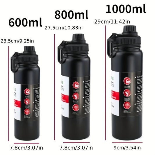 600ml/800ml/1000ml, Water Bottle With Tea Filter, 304 Stainless Steel Leak-proof Insulated Flask For Outdoor Sports Fitness