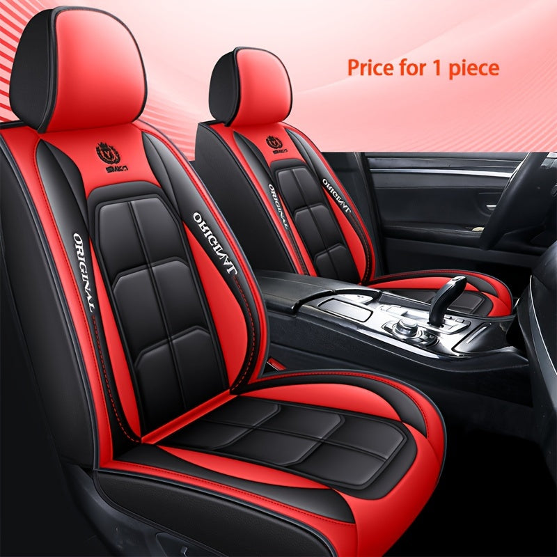 Premium Faux Leather Front Seat Cushion - Fit for Cars, SUVs & Pickups | All-Season Comfort Car Interior Accessory