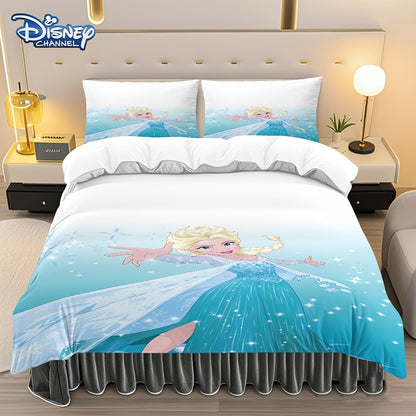 Disney Has Been Authorized 3pcs Cute Bed Cover Anime Cartoon Bedding - Includes Duvet Cover And Pillowcase, Perfect Choice for Bedroom Or Dormitory