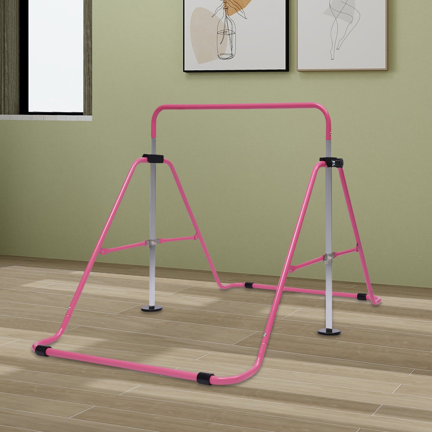 Adjustable Height Outdoor Fitness Training Equipment for Gymnastics, Featuring a Horizontal Bar, Without Battery