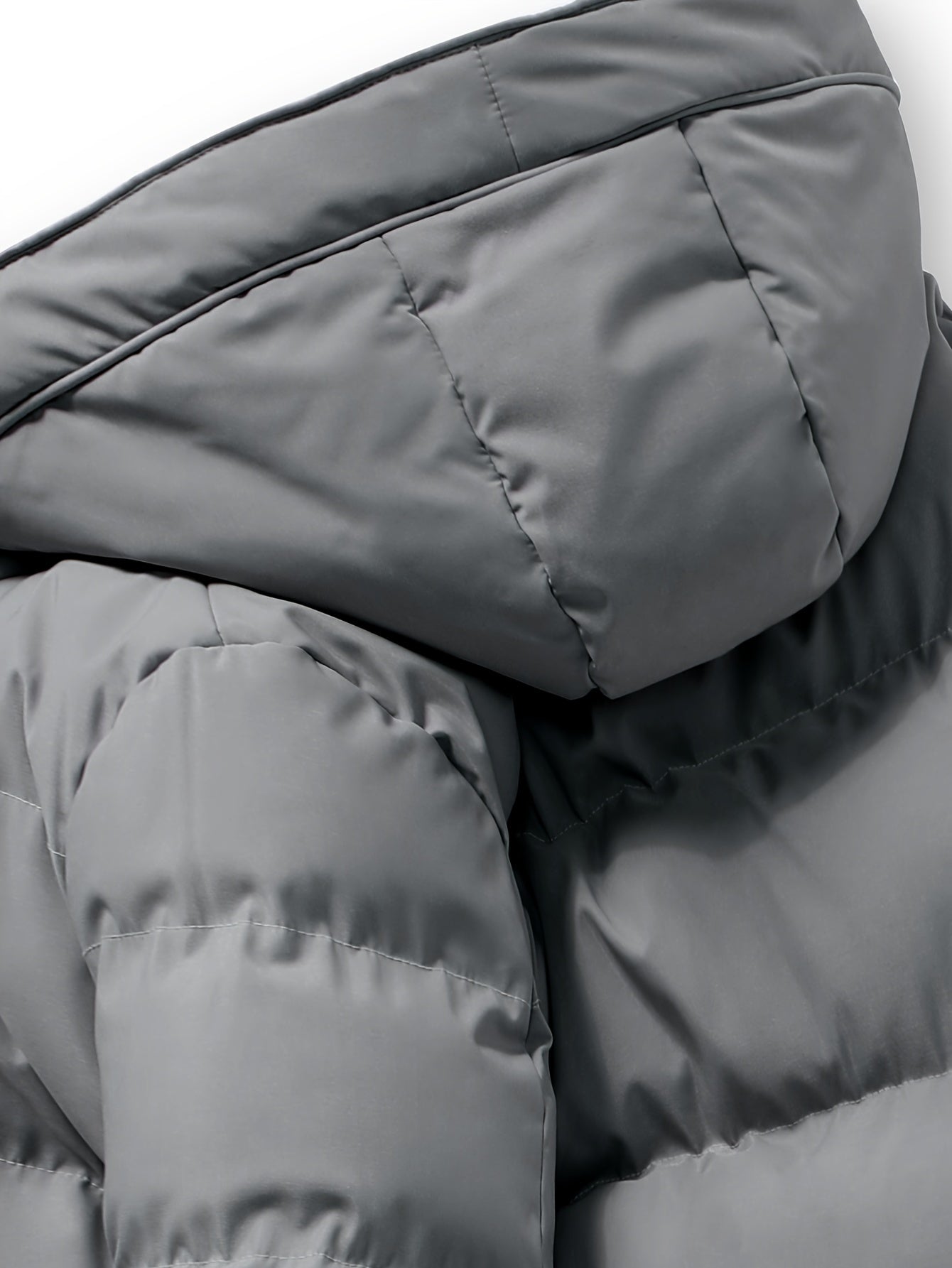 Men'S Solid Color Jacket, Comfy Warm Trendy Winter Cold-Proof Outwear As Gift