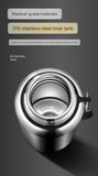 Botella de agua térmica de acero inoxidable: gran capacidad, a prueba de fugas y portátil para actividades al aire libre, deportes y viajes. Sin BPA.