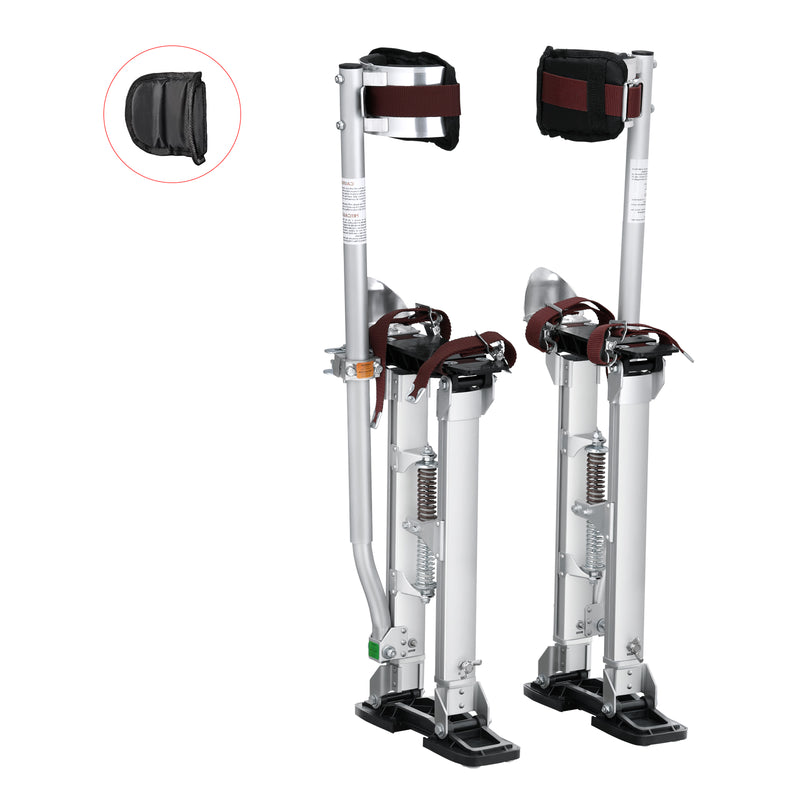 VEVOR Drywall Stilts 18''-30''/36''-50'' Adjustable Aluminum Tool Stilts with Protective Knee Pads Non-Slip Work Stilts for Home