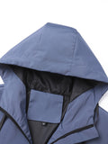 Men's Fashion Casual Waterproof Windbreaker Hooded Jacket, Outdoor Coat With Zip Pockets – Lightweight And Breathable