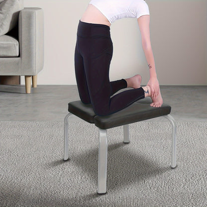 1x Black PU Yoga Inversion Chair with Steel Pipe Frame - Detachable, 200kg Capacity, Ideal for Headstands & Workouts, Perfect for Halloween/Christmas/Thanksgiving, Versatile Workout Chair|Modern Fitness Chair|Durable Construc