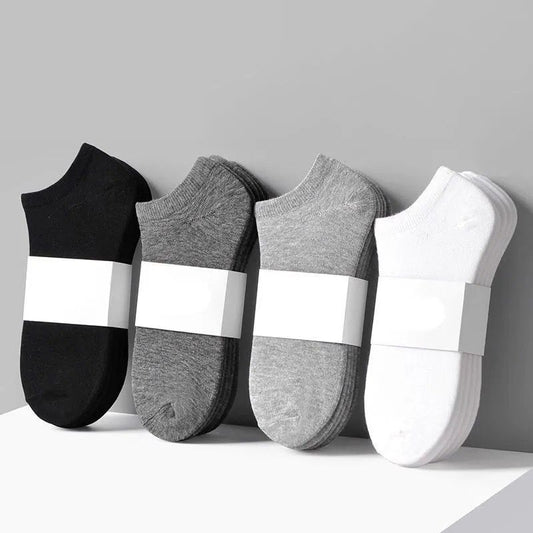 5/10/12 Pairs Comfy Ankle Socks, Solid Color Ankle Sock Pack, Women's Stockings & Hosiery