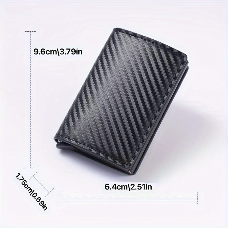 1pc Men's Minimalist Multi-Functional Anti-RFID Blocking Card Holder With 6 Card Slots, Protects ID &amp; Credit Cards, Ideal Gift For Men