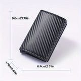 1pc Men's Minimalist Multi-Functional Anti-RFID Blocking Card Holder With 6 Card Slots, Protects ID &amp; Credit Cards, Ideal Gift For Men