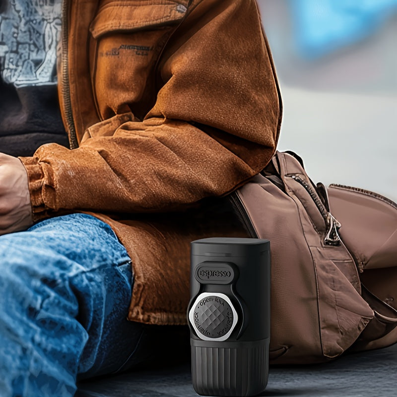 A Portable Coffee Maker with Rich Cream, a Two-In-One Machine for Capsules And Coffee Grounds, Requires No Electricity, Is Compact And Lightweight, Perfect for Travel, Cars, Desks, And Home Use, Making It a Practical Holiday