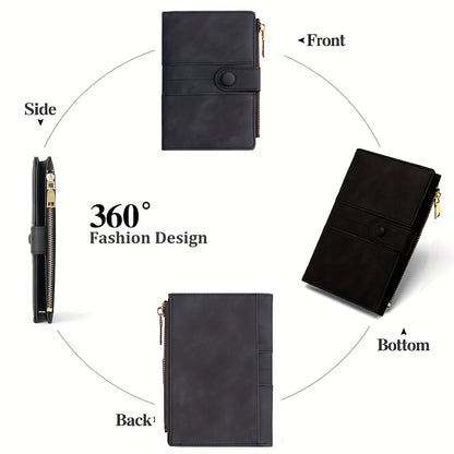 Cartera de viaje antirrobo RFID de moda: espaciosa y segura, con cierre de cremallera. Ideal para pasaporte, tarjetas bancarias, tarjetas de crédito, fotos, DNI, tarjetas SIM y cambio. Ideal para salir, regalar y para personas con problemas.