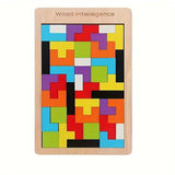Building Blocks Puzzles Educational Toys Tangram Puzzles Smart Color 3D Colorful Building Blocks Games Educational Gifts For Kids Halloween Christmas Gift