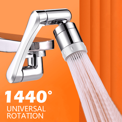 1pc Premium 1440° Copper Alloy Universal Swivel Faucet Spray Head - Adjustable, Water-Saving, And Easy to Install - Suitable for Extension Faucet, Aerator Spout, Kitchen Faucet, Wash Basin Robot Arm Faucet Extender, And Sink