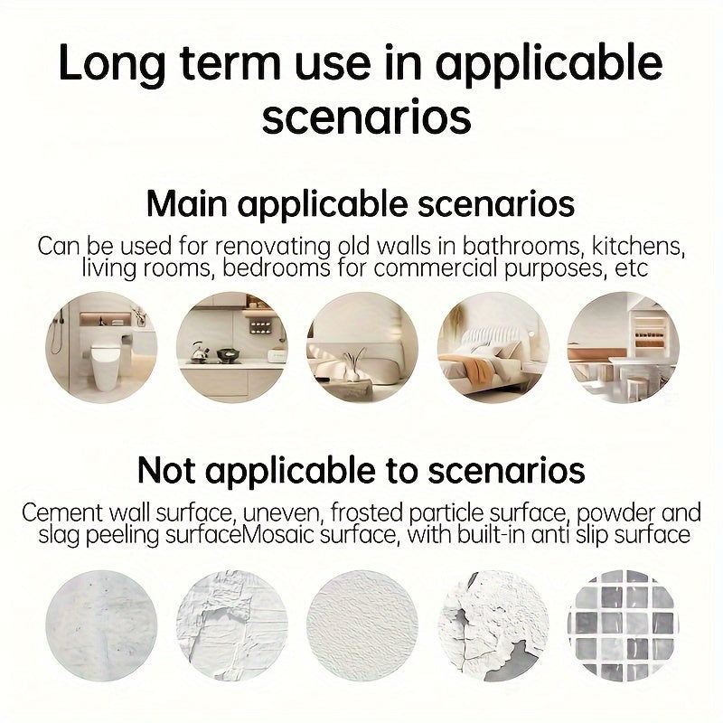 Paquete de 16 pegatinas de vinilo para pared con diseño de mármol contemporáneo, autoadhesivas y brillantes, resistentes al agua y al aceite, ideales para decorar salas de estar, dormitorios, cocinas, baños y salones.