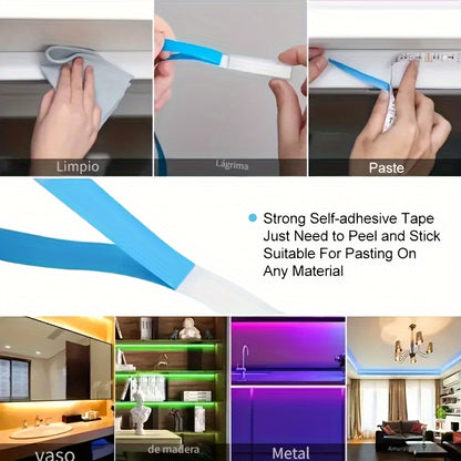 Tira de luces LED con control inalámbrico, iluminación RGB remota por infrarrojos, decoración para sala de estar, lámpara flexible, cadena decorativa
