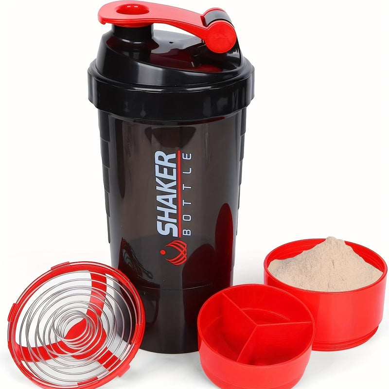 Vaso mezclador de proteínas portátil - Material PP duradero, ideal para gimnasios y actividades al aire libre. Vaso mezclador para batidos.