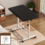 Extra Large Adjustable Folding Desk with Wheels - Versatile, Durable Wood Construction for Bedroom, Living Room, Office & Outdoor Use