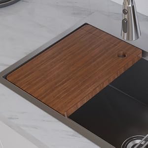 MEJE 80 x 46 Cm Drop-in 11 Gauge Stainless Steel Workstation Kitchen Sink ,Large Single Bowl, Color Black，Grey