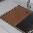 MEJE 80 x 46 Cm Drop-in 11 Gauge Stainless Steel Workstation Kitchen Sink ,Large Single Bowl,  Color Black，Grey