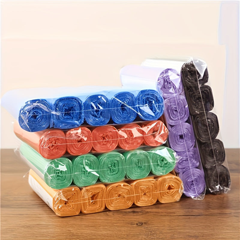 5 rollos de 100 bolsas de basura desechables: ¡la opción perfecta para limpiar el hogar, la cocina, la oficina y el restaurante! Regalo de Halloween y Navidad.