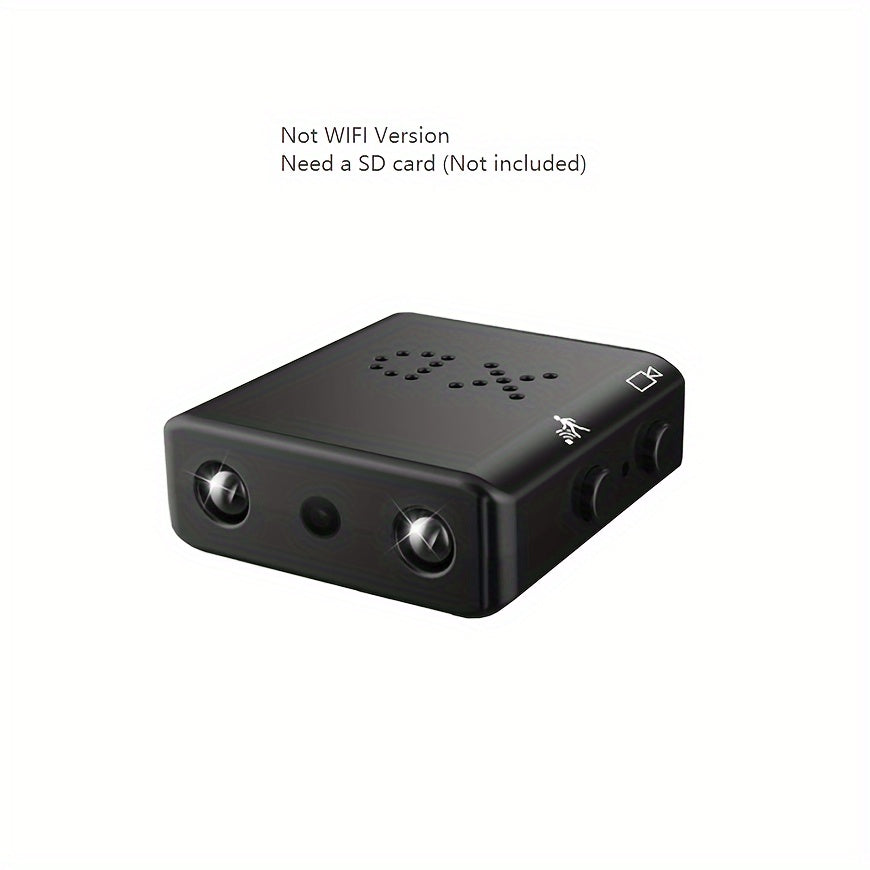 1pc Mini Camera, Full HD Mini Camera, Security Protection Night Vision Cam, Motion Detection Security Camcorders, Built-in Battery Camera, Micro Camcorder, SD Card Loop Recording