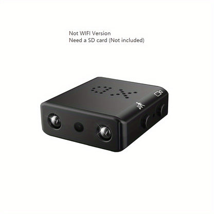 1pc Mini Camera, Full HD Mini Camera, Security Protection Night Vision Cam, Motion Detection Security Camcorders, Built-in Battery Camera, Micro Camcorder, SD Card Loop Recording