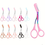 Eyebrow Trimmer Scissor With Comb Lady Woman Men Hair Removal Grooming Shaping Stainless Steel Eyebrow Remover Makeup Tool