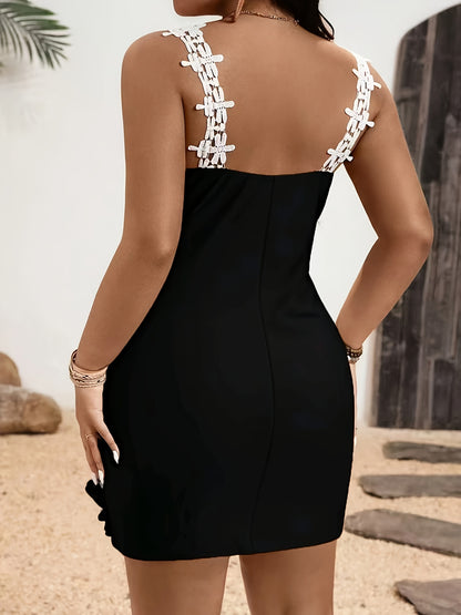 Plus Size, Plus Size Solid Color Dress