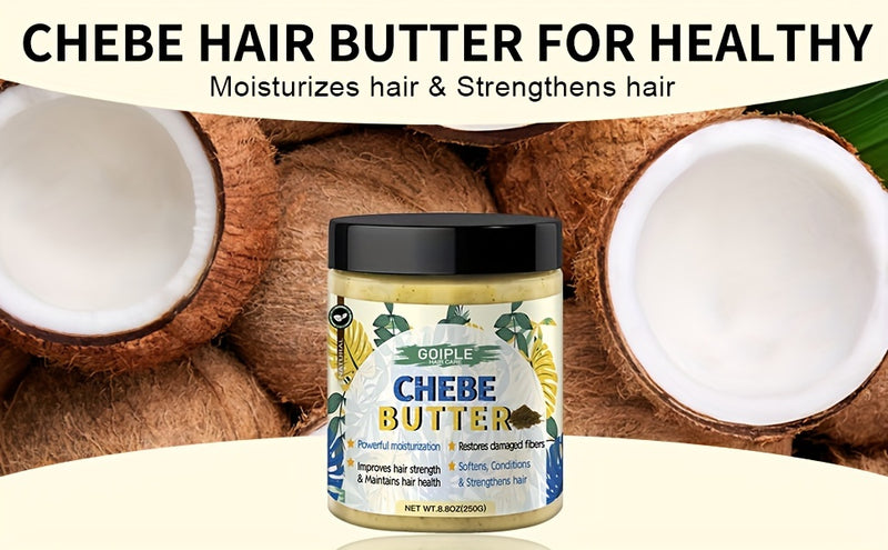[Opción popular] Manteca capilar de chebe africano Goiple - 250 g | Hidratación y suavidad duraderas, extracto natural de chebe en polvo para una textura mejorada y un cuero cabelludo saludable, Goiple