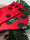 Adorable disfraz de mariquita para niña: disfraz de escarabajo superhéroe de 3 piezas con falda de tutú, guantes y diadema, perfecto para Halloween y fiestas.