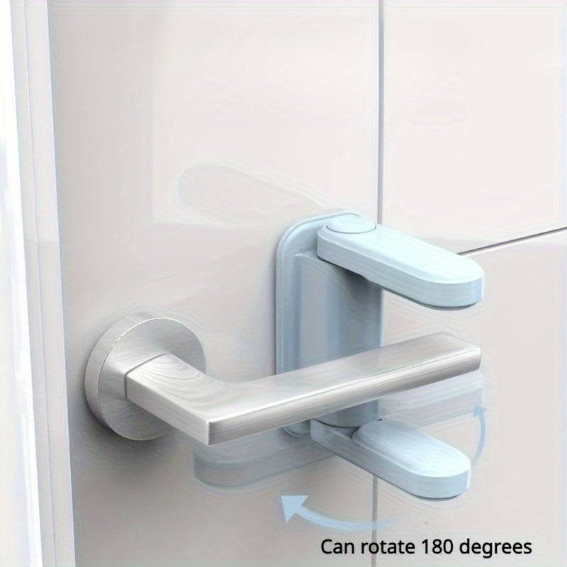 1pc Safety Door Opening Protection Lock Handle Safety Lock Anti-Theft- No Tools Required!