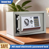 Large All-Steel Fireproof Burglar-Proof Safe with Combination Lock, Home Office Financial Cash Management Box, Jewelry Collection Safe, Wall-Mounted/Cabinet-Mounted, Electronic Password Lock, No Battery Included