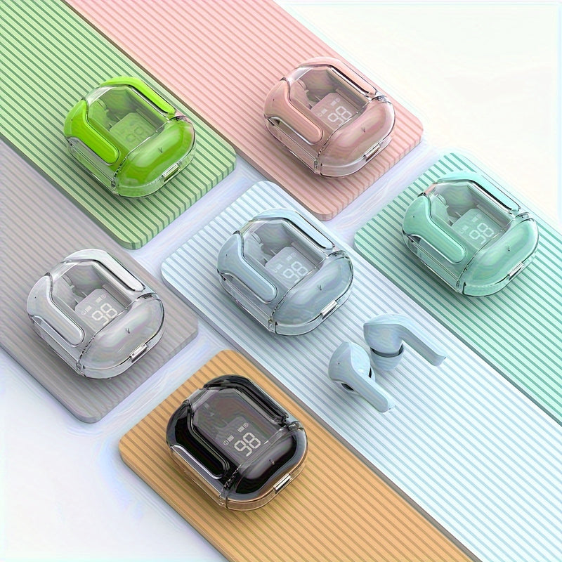 Auriculares deportivos estéreo inalámbricos auténticos, teléfono móvil de moda con música estéreo de alta fidelidad para mujeres y hombres.